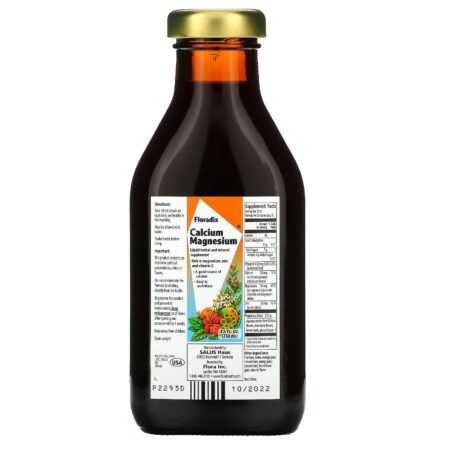 Flora, Salus-Haus, Floradix Cálcio - Magnésio com Zinco e Vitamina D, 8,5 fl oz (250 ml) - Image 3