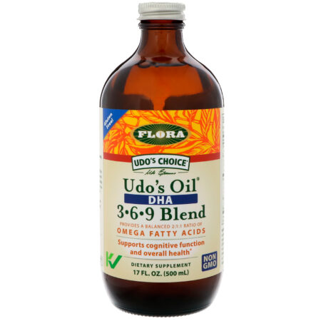 Flora, Udo's Choice, Udo's Oil DHA 3-6-9 Blend, 17 fl oz (500 ml) - Image 3