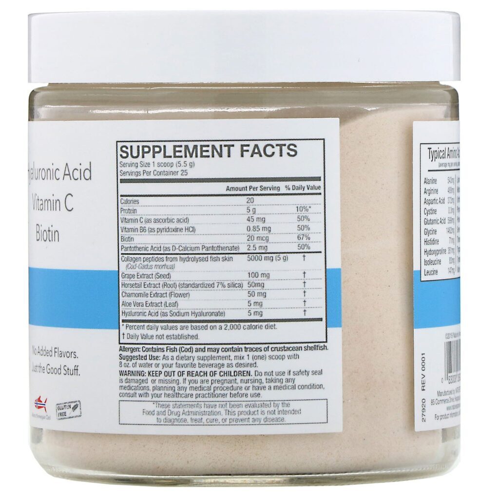 Nature's Answer, Colágeno Marinho, Bacalhau Norueguês Capturado na Natureza, Sem sabor, 137 g (4,8 oz) - Imagem 2