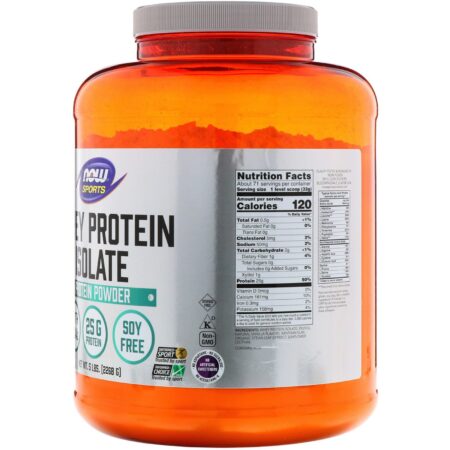 Now Foods, Sports, Isolado proteico de soro de leite, Baunilha cremosa, 2.268 g (5 lbs.) - Image 2