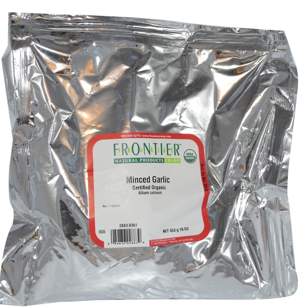 Frontier Natural Products, Alho orgânico picado, 16 oz (453 g) - Imagem 2