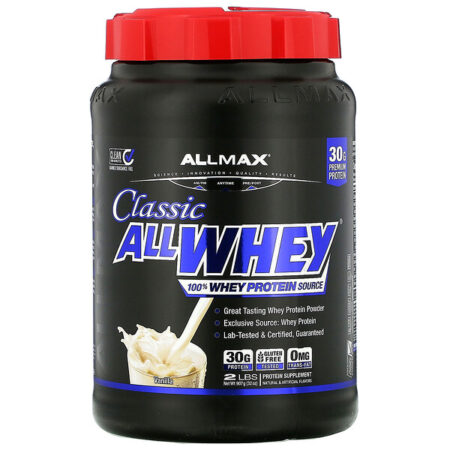 ALLMAX Nutrition, AllWhey Classic, 100% Whey Protein, Baunilha Francesa, 2 lbs (907 g)