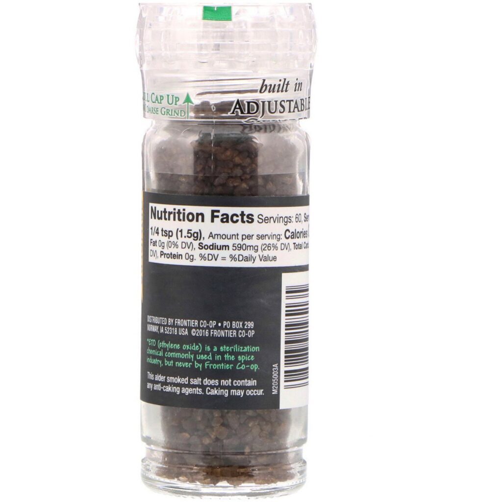 Frontier Natural Products, Sal Defumado de Alder, Moagem Gourmet, 3.2 oz (90 g) - Imagem 2