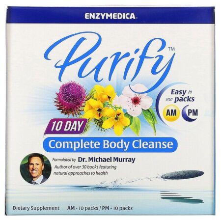 Enzymedica, Purify, Purificação Corporal Completa de 10 dias, 10 Pacotes Manhã/ 10 Pacotes Tarde