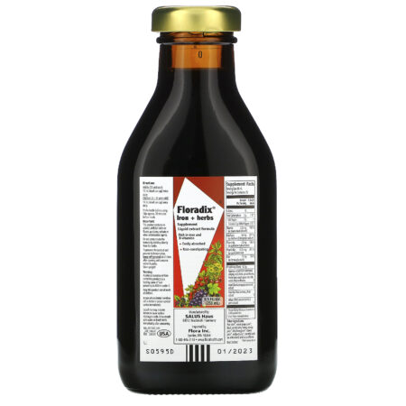 Flora, Floradix, Suplemento para Ferro + Ervas, Fórmula para Extrato Líquido, 250 ml (8,5 fl oz) - Image 3