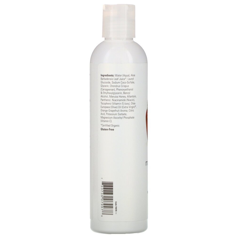 Now Foods, Solutions, Limpador gel, Vitamina C e Mel Manuka, 8 fl oz (237 ml) - Imagem 2