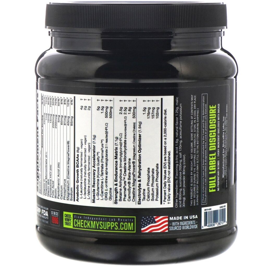 NutraBio Labs, Reload Recovery Matrix, Strawberry Lemon Bomb, 1.91 lb (868 g) - Imagem 3