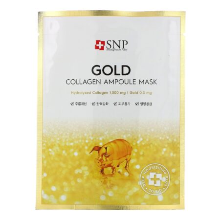 SNP, Máscara de Ampola de Colágeno Dourado, 10 Folhas, 25 ml (0,84 fl oz) Cada - Image 3