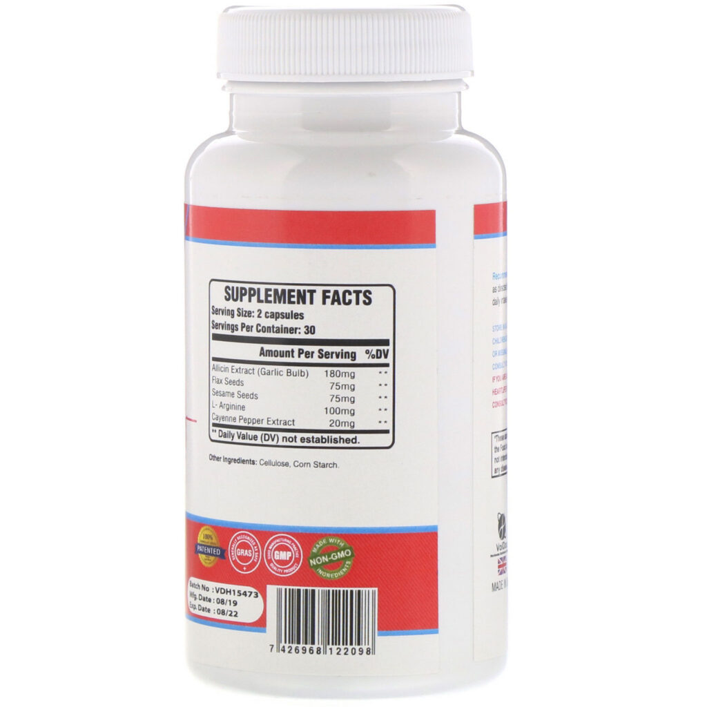 Allimax, HeartLife, Alicina, 500 mg, 60 Cápsulas Vegetarianas - Imagem 2