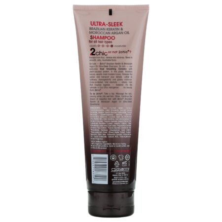 Giovanni, 2chic, Shampoo Ultrassuave, Óleo de Argan e Queratina Brasileira, 250 ml (8,5 fl oz) - Image 2