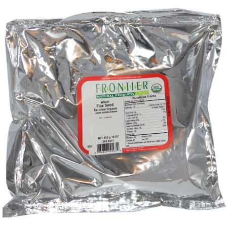 Frontier Natural Products, Sementes de Linhaça Orgânica Inteiras, 16 oz (453 g) - Image 2