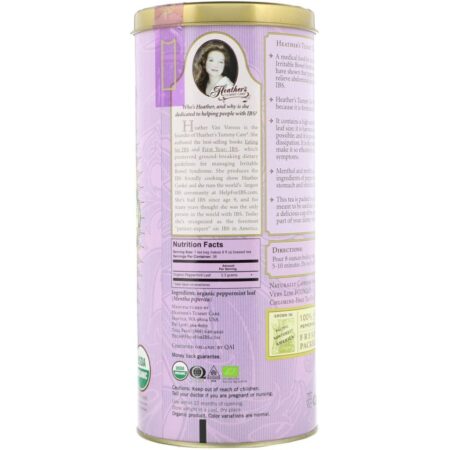 Heather's Tummy Care, Tummy Teas, Organic Peppermint Tea Bags, Caffeine Free, 36 Extra Large Tea Bags, 4.2 oz (120 g) - Imagem 2