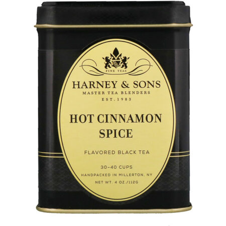 Harney & Sons, Chá Preto, Canela Quente Especiarias, 4 oz