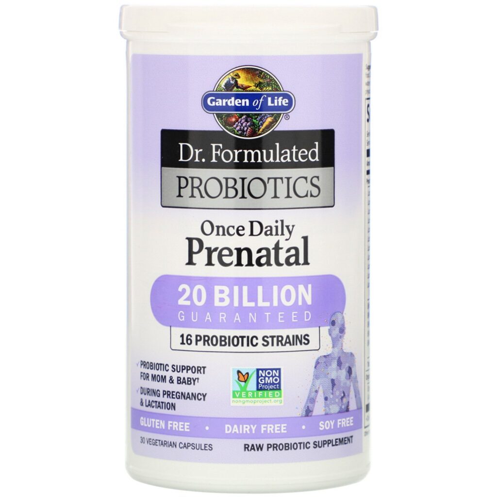 Garden of Life, Dr. Formulated Probiotics, Uma Vez ao Dia Pré-natal, 30 Cápsulas Vegetais - Imagem 3