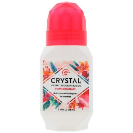 Crystal Body Deodorant, Desodorante Natural Roll-On, Romã, 2,25 fl oz (66 ml)