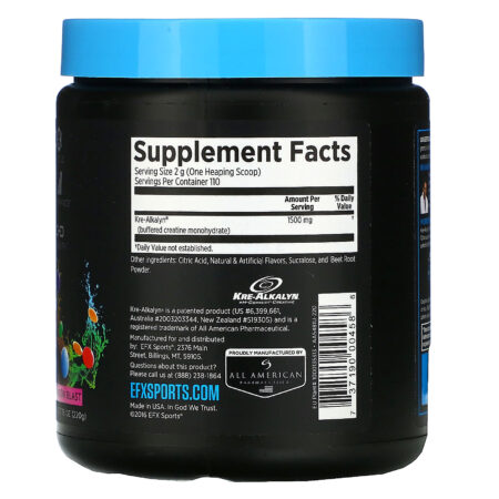 EFX Sports, Kre-Alkalyn EFX em Pó, Explosão de Arco-Íris, 220 g (7,76 oz) - Image 2