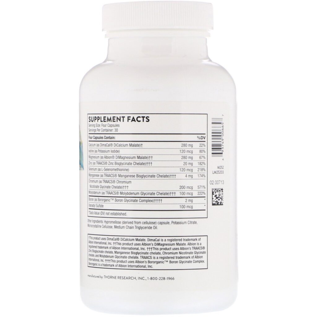 Thorne Research, BioMins II, 120 Cápsulas - Imagem 2