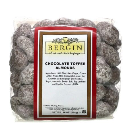 Bergin Fruit and Nut Company, Chocolate Toffee Almonds, 16 oz (454 g)