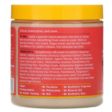 Alaffia, Beautiful Curls, Curl Activating Cream, Curly to Kinky, Unrefined Shea Butter, 8 fl oz (235 ml) - Image 2