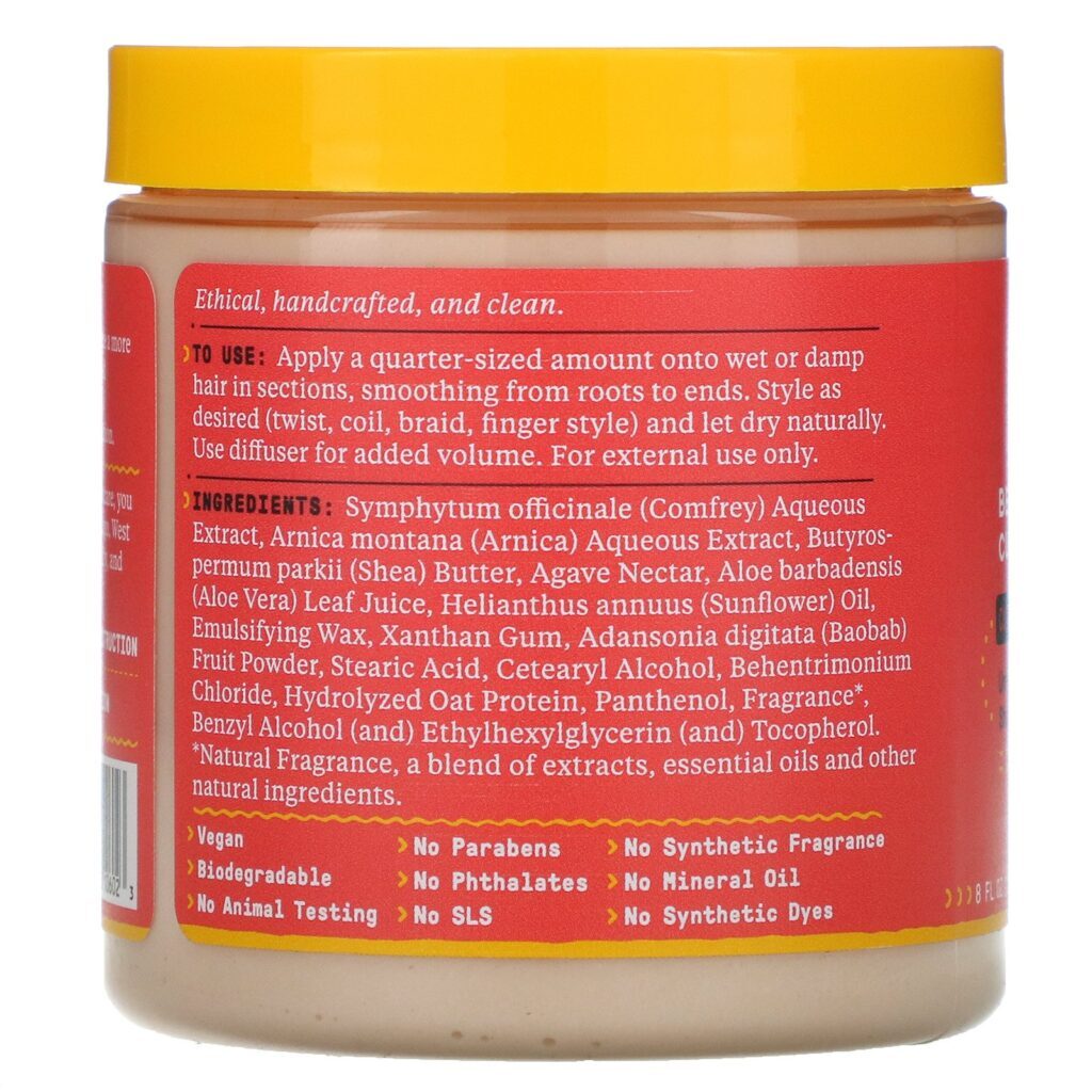 Alaffia, Beautiful Curls, Curl Activating Cream, Curly to Kinky, Unrefined Shea Butter, 8 fl oz (235 ml) - Imagem 2