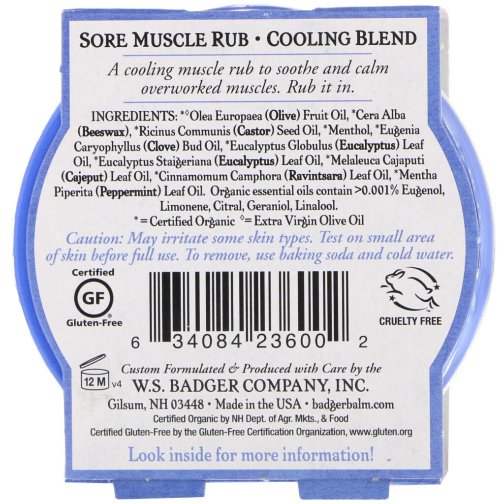 Badger Company, Unguento para Dores Musculares, Mistura Refrescante, 2 oz (56 g) - Imagem 3