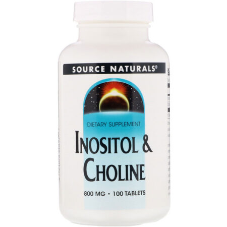 Source Naturals, Inositol e Colina, 800 mg, 100 Comprimidos