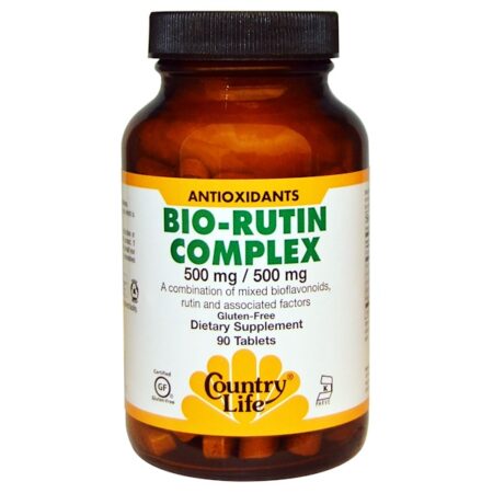 Country Life, Complexo de Biorrutina, 500 mg / 500 mg, 90 tabletes