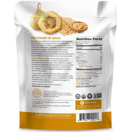 Zint, Maca, Pó Gelatinizado Orgânico, 16 oz (454 g) - Image 2