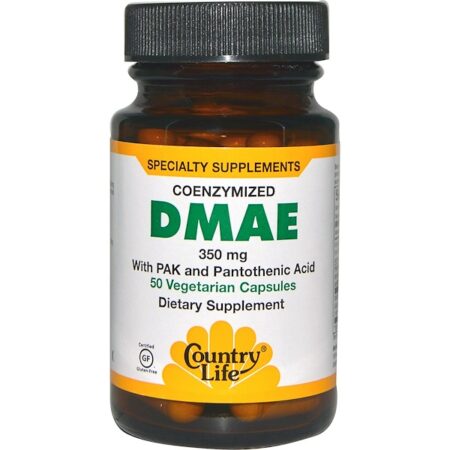 Country Life, DMAE, Coenzimizado, 350 mg, 50 cápsulas vegetarianas