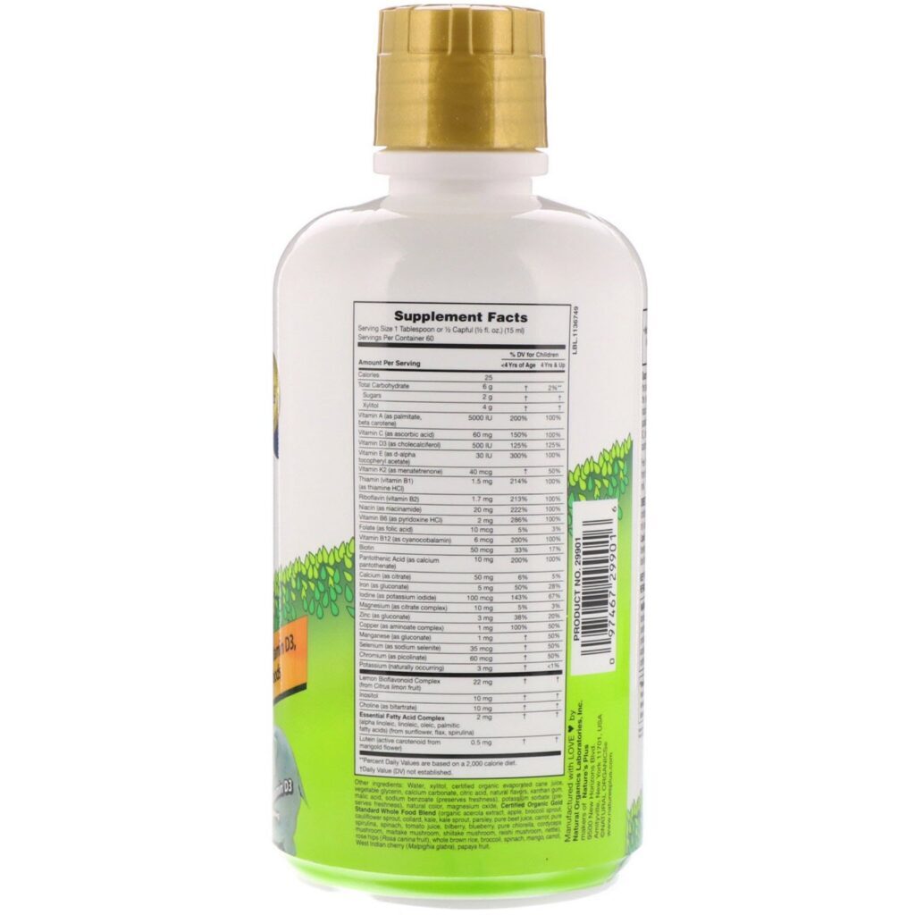 Nature's Plus, Fonte de Vida, Desfile de Animais, Líquido de Ouro, Sabor de Fruta Tropical Natural, 30 fl oz (887,10 ml) - Imagem 2