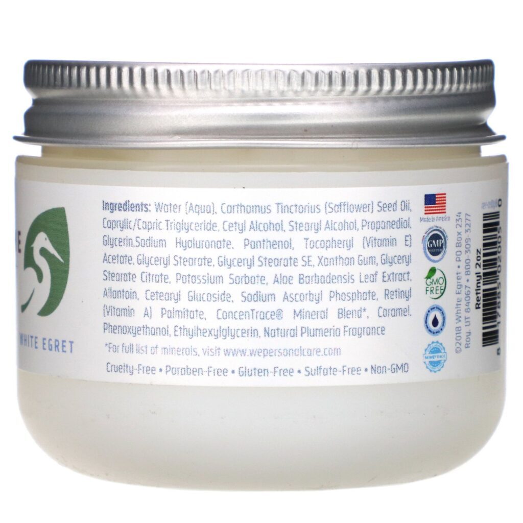 White Egret Personal Care, Creme Noturno de Retinol, 2 fl oz (59 ml) - Imagem 2