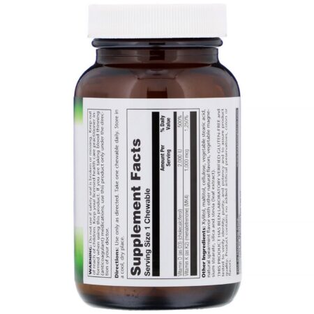 Pioneer Nutritional Formulas, Chewable D3 & K2, Natural Spearmint, 90 Chewables - Image 2