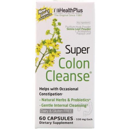 Health Plus, Super Colon Cleanse, 530 mg, 60 cápsulas