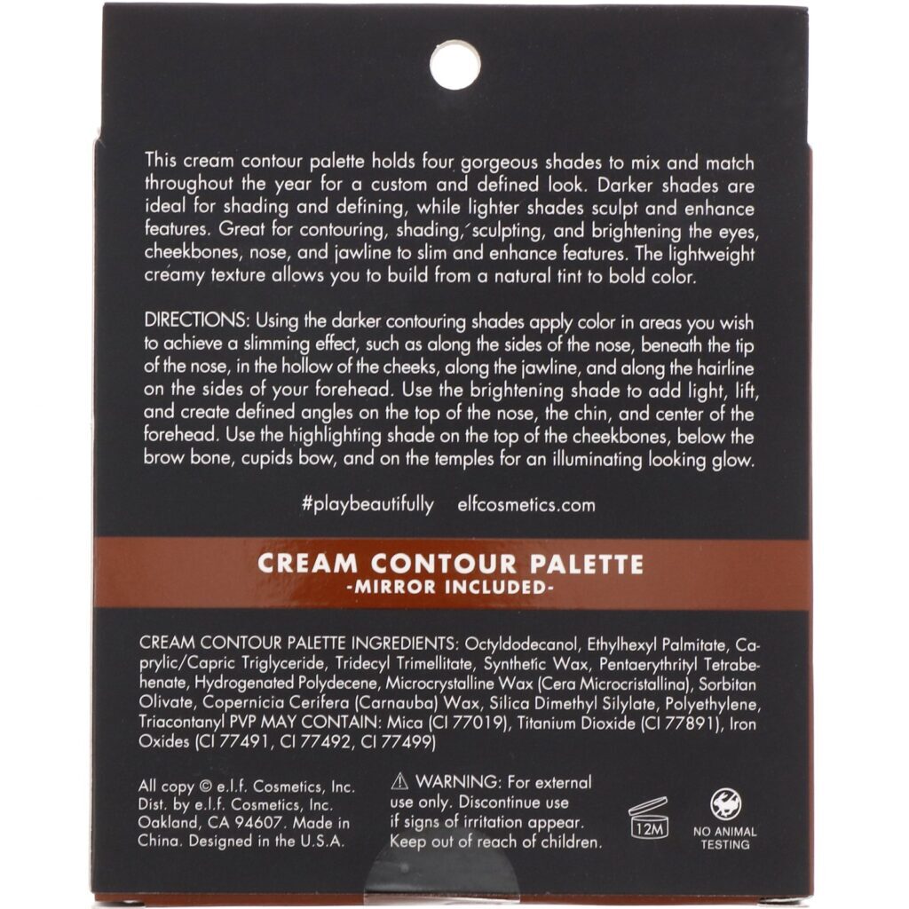 E.L.F., Paleta de Cremes Corretivos, 4 Tons, 0,43 oz (12,4 g) - Imagem 3
