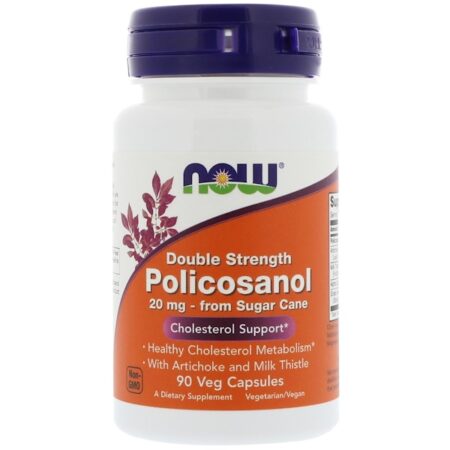 Now Foods, Policosanol, Força Dupla, 20 mg, 90 Cápsulas Vegetais