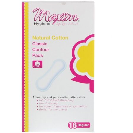 Maxim Hygiene Products, Absorventes Classic Contour, Regular, Sem Perfume, 16 Absorventes