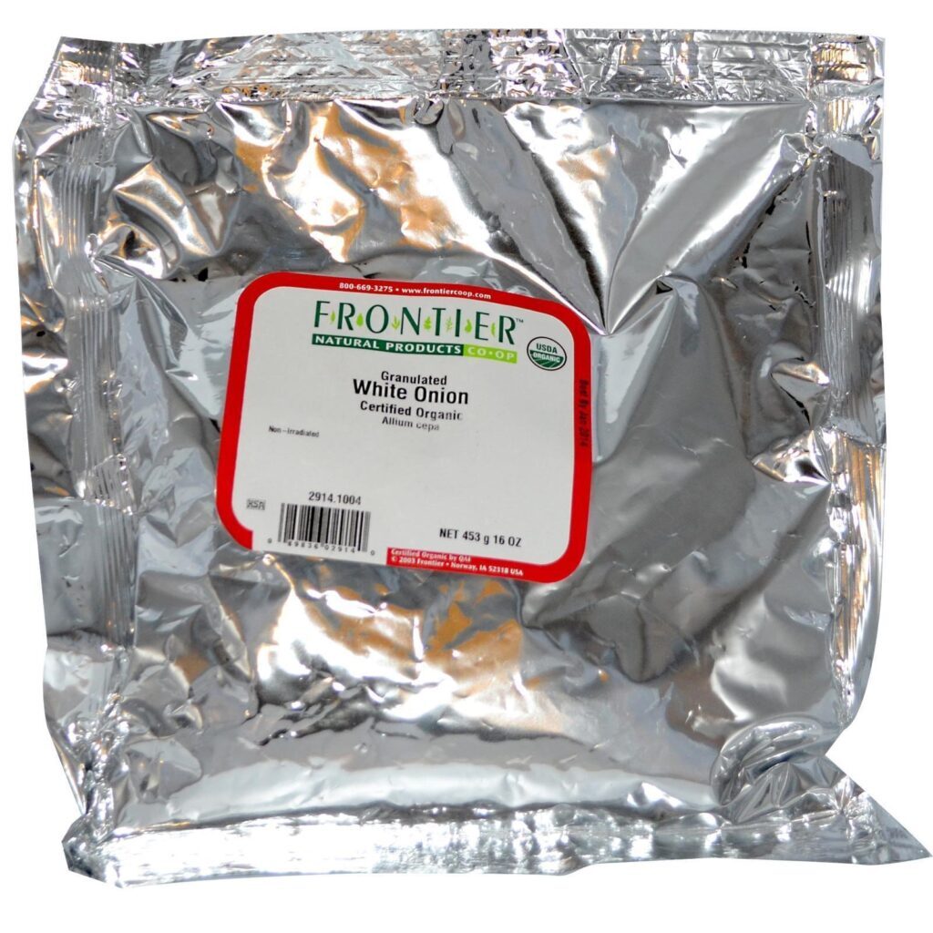 Frontier Natural Products, Cebola branca orgânica granulada, 16 oz (453 g) - Imagem 2