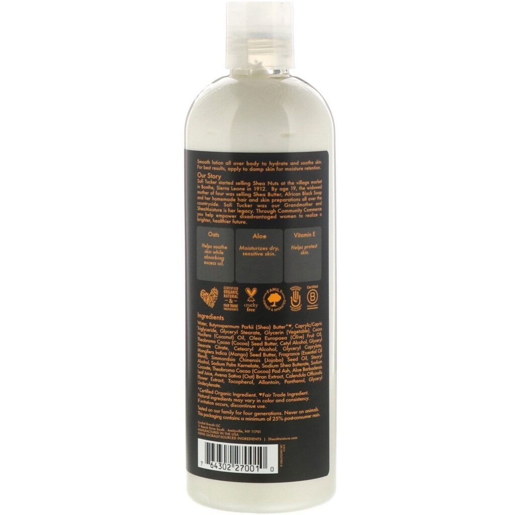 SheaMoisture, African Black Soap, Soothing Body Lotion, 13 oz (369 g) - Imagem 2