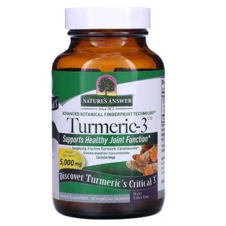 Nature's Answer, Turmeric-3, 5,000 mg, 90 Vegetarian Capsules - Image 3