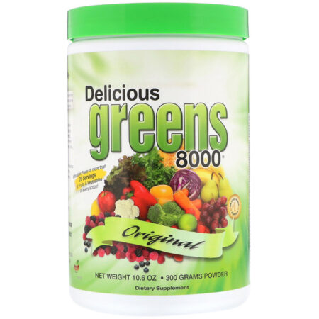 Greens World, Delicious Greens 8000, Original, 300 g (10,6 oz) em Pó