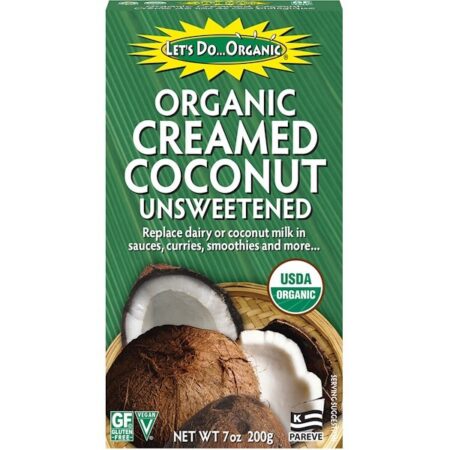 Edward & Sons, Let's Do Organic, coco com creme orgânico, sem açúcar, 7 oz (200 g)