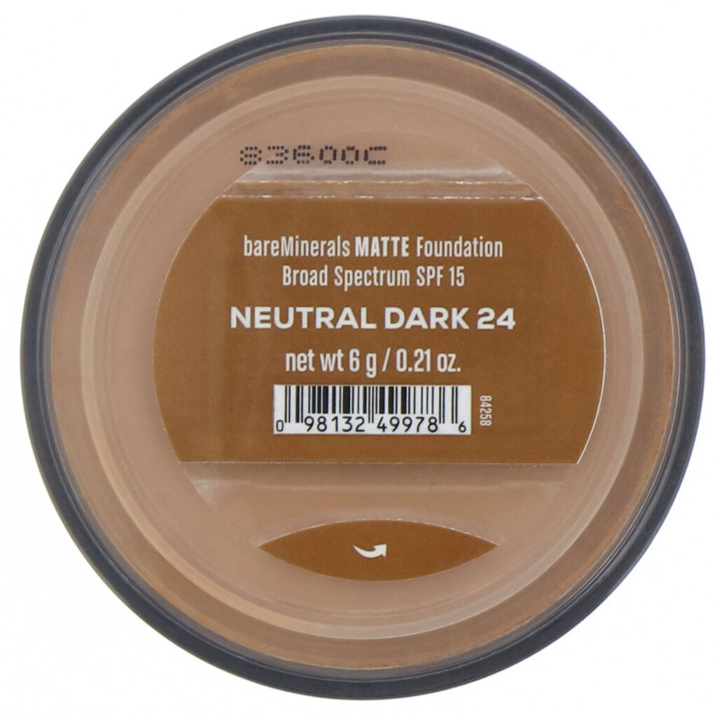 bareMinerals, Base matte, FPS 15, Escuro neutro 24, 6 g - Imagem 2