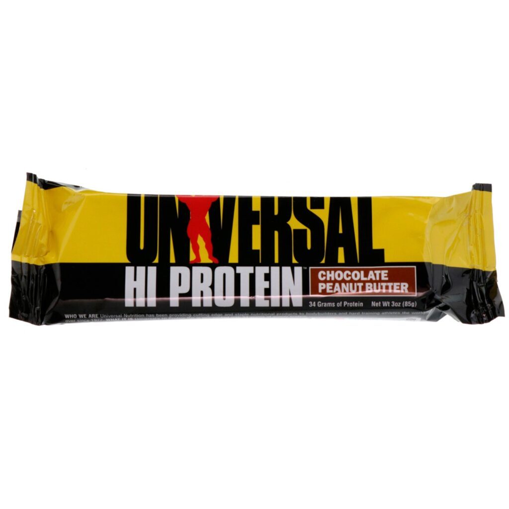 Universal Nutrition, HI Protein Bar, Chocolate Peanut Butter, 16 Bars, 3 oz (85 g) Each - Imagem 4