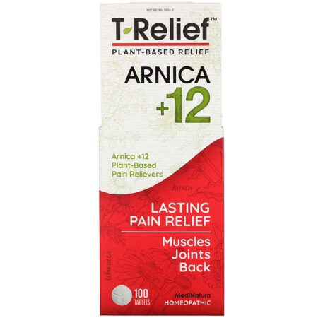 MediNatura, T-Relief, Arnica +12, 100 Tablets