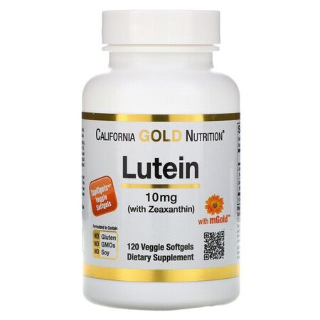 California Gold Nutrition, Luteína com Zeaxantina, 10 mg, 120 Cápsulas de Softgel de Origem Vegetal