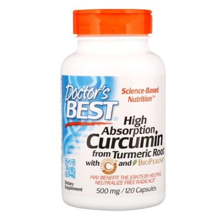 Doctor's Best, Curcumina de Alta Absorção, 500 mg, 120 Cápsulas