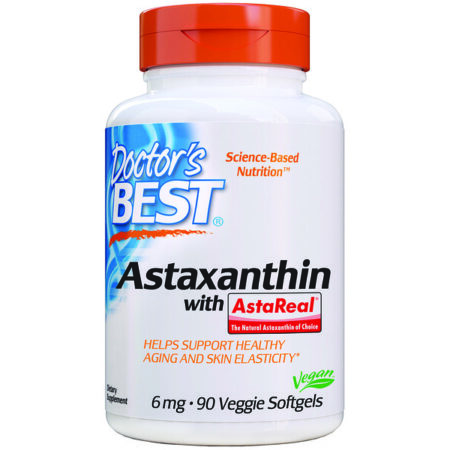 Doctor's Best, Astaxantina com AstaPure, 6 mg, 90 Cápsulas Softgel Vegetarianas