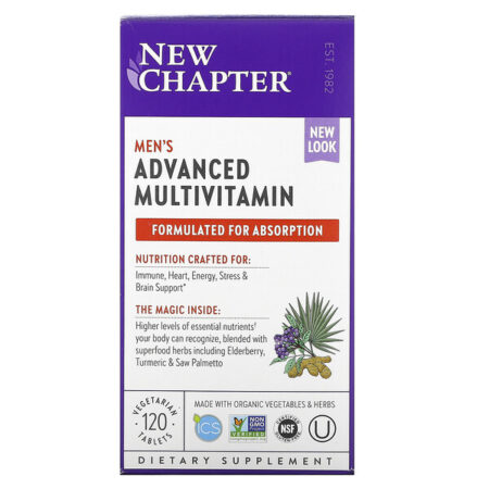 New Chapter, Men's Advanced Multi, 120 Vegetarian Tablets