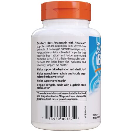 Doctor's Best, Astaxantina com AstaPure, 6 mg, 90 Cápsulas Softgel Vegetarianas - Image 3