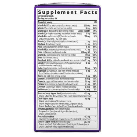 New Chapter, Men's Advanced Multi, 120 Vegetarian Tablets - Image 2